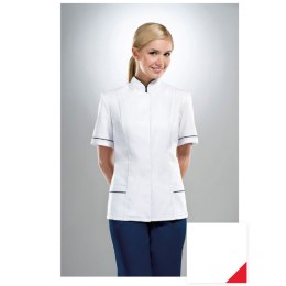 STELO ROZM. 36 Bluza rozpinana ze stójką i lamówką czerwoną damska, HA71026C/WHTH/36