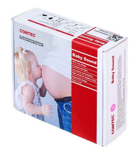 CONTEC BABYSOUND B Detektor tętna płodu, od 16 tygodnia, 2 wyjścia słuchawkowe