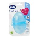 CHICCO Etui podwójne do smoczka, niebieskie