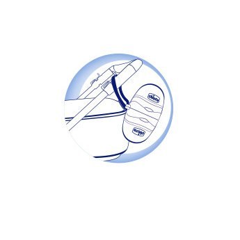 CHICCO Etui podwójne do smoczka, różowe, dwukomorowe, do sterylizacji, z rzepem