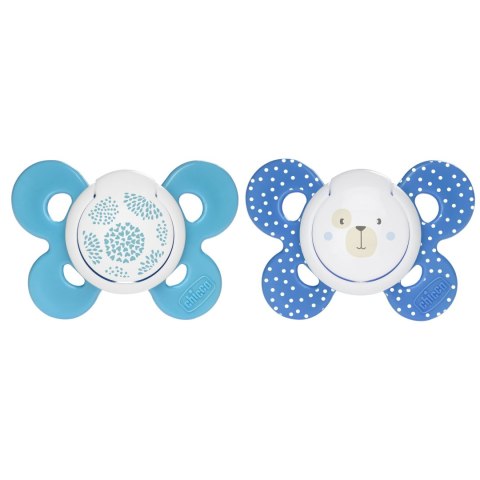 CHICCO PHYSIO COMFORT 6M+ NIEBIESKI Smoczek uspokajający silikonowy, 1 szt.