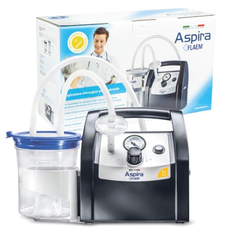 FLAEM ASPIRA BASIC Ssak medyczny 11 l/min, kompaktowy i cichy ssak z regulacją siły