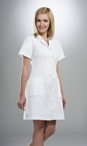 STELO ROZM. 48 Fartuch medyczny damski z krótkim rękawem, HA70031/WHTH/48