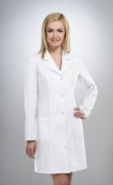 STELO ROZM. 36 Fartuch medyczny długi damski, klasyczny kołnierz, HA70004/WHTH/36