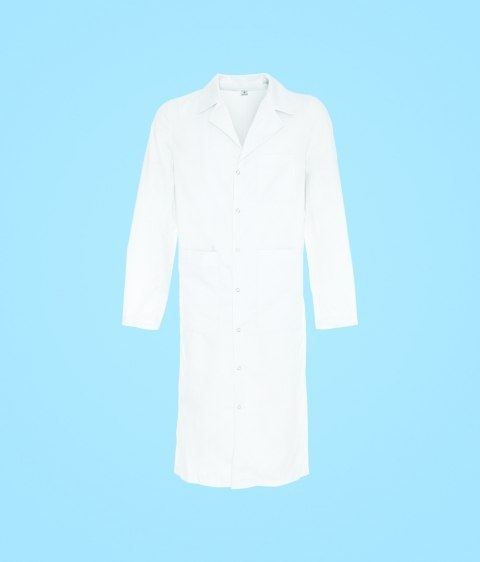 STELO ROZM. XL Fartuch medyczny długi męski, trzy kieszenie, TO89030/WHTT/XL