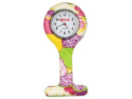 GIMA COLOURS FANTASY Zegarek pielęgniarski silikonowy z agrafką, średnica 35 mm