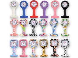 GIMA COLOURS FANTASY Zegarek pielęgniarski silikonowy z agrafką, średnica 35 mm