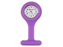GIMA FIOLETOWY Zegarek pielęgniarski silikonowy z agrafką, 85 mm