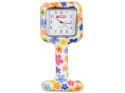 GIMA FLOWERS FANTASY Zegarek pielęgniarski silikonowy z agrafką