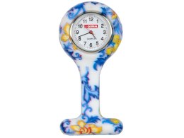 GIMA LEAVES FANTASY Zegarek pielęgniarski silikonowy, stylowy wzór