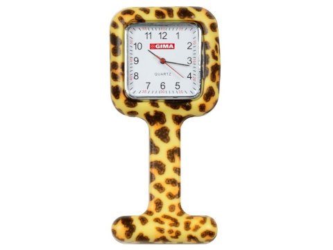 GIMA LEOPARD FANTASY Zegarek pielęgniarski silikonowy z agrafką