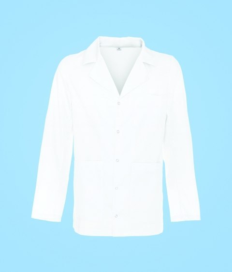 STELO ROZM. L Marynarka medyczna męska zapinana, biała, TO89010/WHTT/L