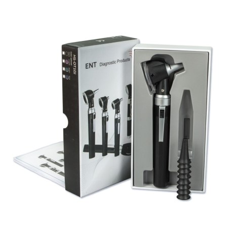 HONSUN HS-OT10S Otoskop światłowodowy XHL, z 4 końcówkami i klipsem