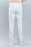 STELO ROZM. 46 Spodnie medyczne męskie białe, krój jeansowy, HA76002/WHTH/46