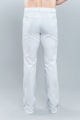 STELO ROZM. 56 Spodnie medyczne męskie białe, krój jeansowy, HA76002/WHTH/56