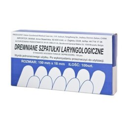 Szpatułka laryngologiczna drewniana, 100 szt,