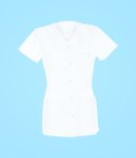 STELO ROZM. XL Tunika medyczna damska rozpinana z kieszeniami, TO88030/WHTT/XL