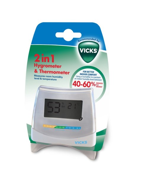 VICKS 2IN1 Higrometr i termometr elektroniczny, do pomiaru temperatury i wilgoci