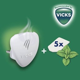 VICKS COMFORTING VAPORS Dyfuzor olejków eterycznych, do kontaktu, z funkcją lampki