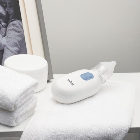 BRAUN BNA 100 Aspirator do nosa dla niemowląt od 0 m+, delikatne usuwanie kataru
