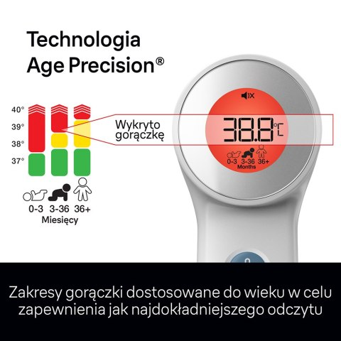 BRAUN NO TOUCH + TOUCH BNT400 Termometr bezdotykowy do czoła z Age Precision