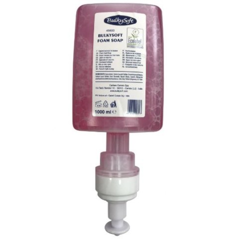 BULKYSOFT 1 l Mydło pianowe owocowe, do dozownika, zapach malinowy