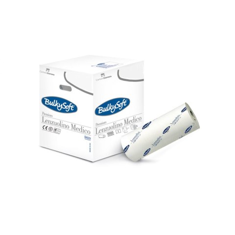 BULKYSOFT 60 cm × 65 m Podkład medyczny biały, celuloza, 2-warstwowy, 172 odcinki