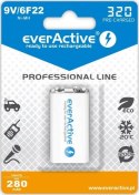 EVERACTIVE PROFESSIONAL LINE 9V/6F22 Akumulator Ni-MH 320 mAh, 1 szt.