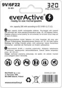 EVERACTIVE PROFESSIONAL LINE 9V/6F22 Akumulator Ni-MH 320 mAh, 1 szt.