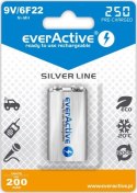 EVERACTIVE LINE 9V/6F22 SILVER Akumulator Ni-MH 250 mAh, ready to use, 1 szt.