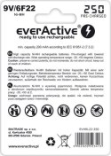 EVERACTIVE LINE 9V/6F22 SILVER Akumulator Ni-MH 250 mAh, ready to use, 1 szt.