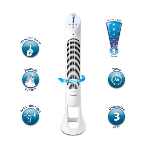 HONEYWELL HYF260E Wentylator kolumnowy z oscylacją, 5 trybów, tryb nocny