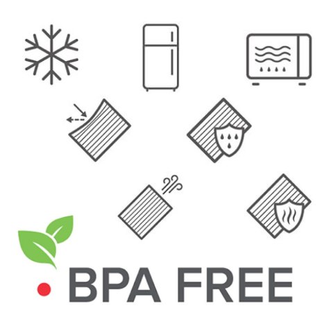 MAGIC VAC 30 cm x 6 m Worki do pakowania próżniowego, wielokrotnego użytku, 2 szt.