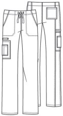 CHEROKEE ROZM. M Spodnie medyczne unisex z kieszeniami cargo, 4043/NAVW/M