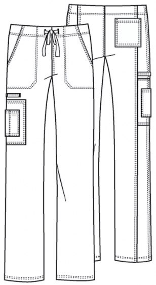 CHEROKEE ROZM. M Spodnie medyczne unisex z kieszeniami cargo, 4043/NAVW/M