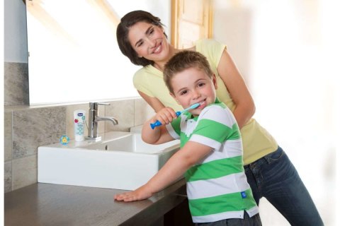 CHICCO 36M+Szczoteczka do zębów dla dziec, niebieska