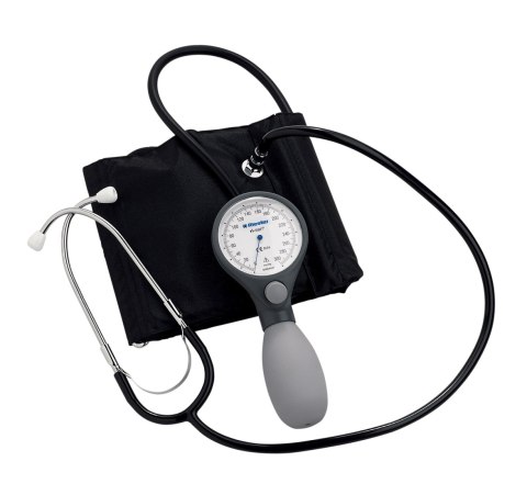 RIESTER RI SAN Ciśnieniomierz zegarowy, mankiet na rzepy dla dorosłych 24-32 cm