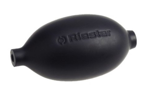 RIESTER Gruszka wymienna do ciśnieniomierza, czarna, lateksowa, z zaworem dolnym