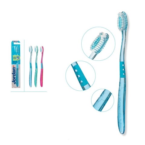 JORDAN TARGET TEETH & GUMS Szczoteczka do zębów średnia, kolory losowe