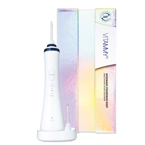 VITAMMY AQUARIUS Irygator bezprzewodowy do jamy ustnej, 3 tryby, IPX7, 4 końcówki