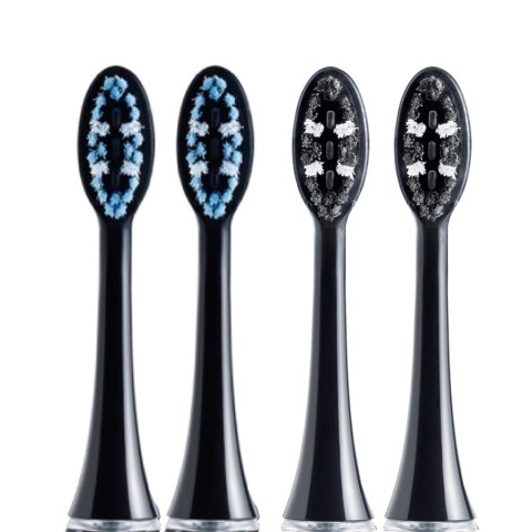 VITAMMY PEARL+ NOIRE, AURUM Końcówki do szczoteczki sonicznej, czarne, 4 szt.