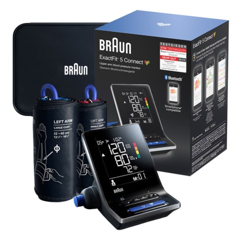BRAUN EXACTFIT 5 CONNECT BUA6350 Ciśnieniomierz naramienny, bluetooth, duży wyświetlacz