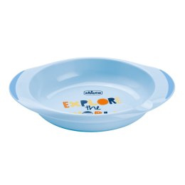 CHICCO 12M+ Zestaw 2 talerzy, niebieski, z antypoślizgową podstawą