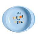 CHICCO 12M+ Zestaw 2 talerzy, niebieski, z antypoślizgową podstawą