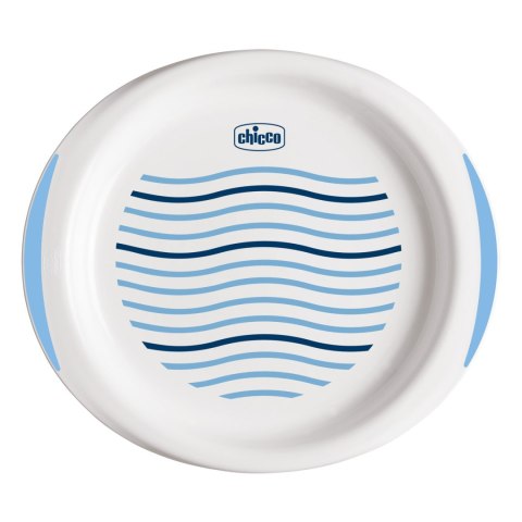 CHICCO 12M+ Zestaw 2 talerzy, niebieski, z antypoślizgową podstawą