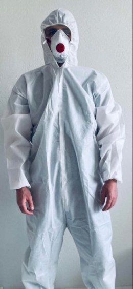 HEARTFELT Kombinezon izolacyjny XXL, 58 g/m², niesterylny, włóknina PE/PP