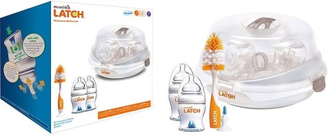 MUNCHKIN LATCH 120ml Zestaw butelek z mikrofalowym sterylizatorem, 2 szt.