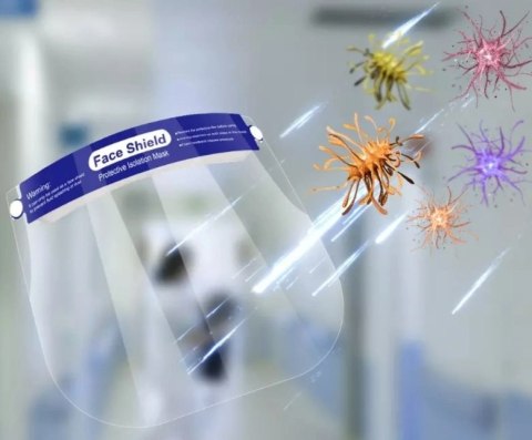 SKAMEX Przyłbica medyczna, z gąbką i gumką, powłoka anty-fog