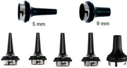 RIESTER 5 mm Wziernik wielorazowy autoklawowalny, czarny, z oznaczeniem rozmiaru