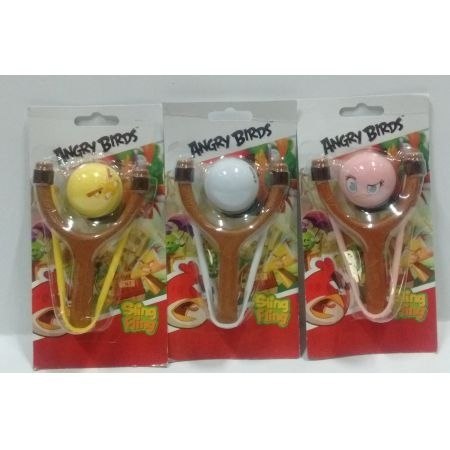 TM TOYS SLING FLING ANGRY BIRDS Proca dziecięca z piłką, 12 × 8 cm